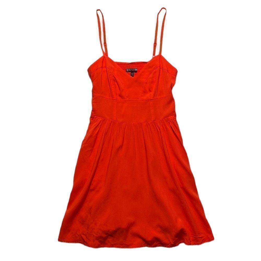 EXPRESS Apron Spaghetti Strap Dress